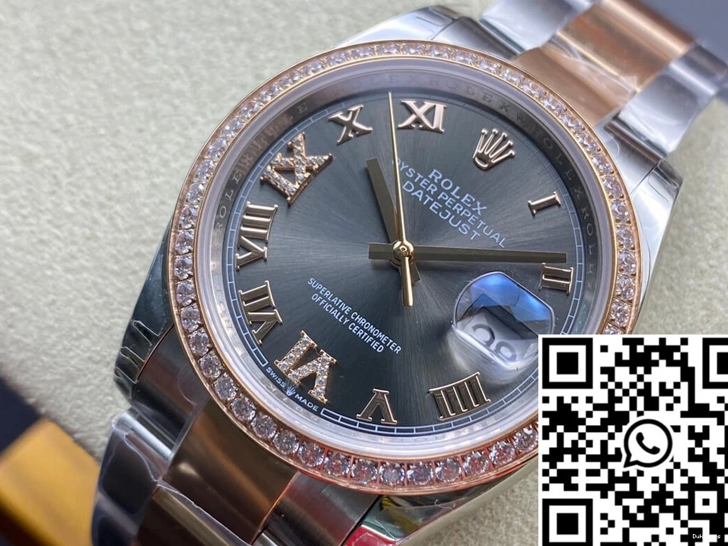 Diamond-set Rolex Factory Datejust M126281RBR-0012 EW Bezel 1205